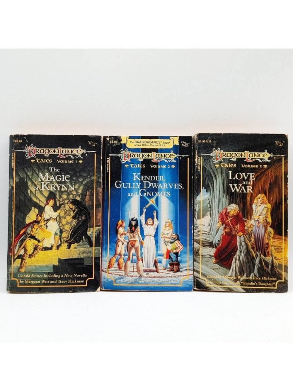 Dragonlance Tales Trilogy Paperback Book Set Vintage D&D Fantasy Weis Hickman